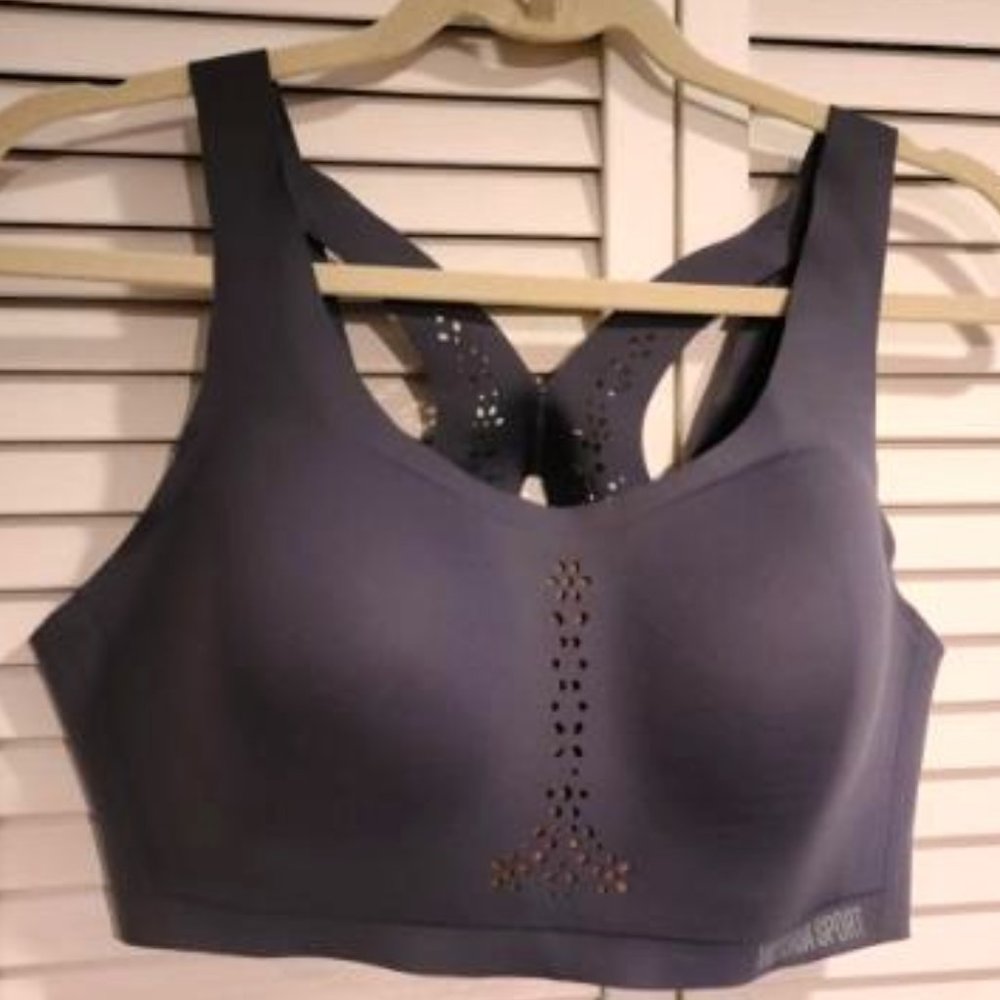 Victoria Secret Angel Max Sport Bra -slate grey laser cut padded 38C